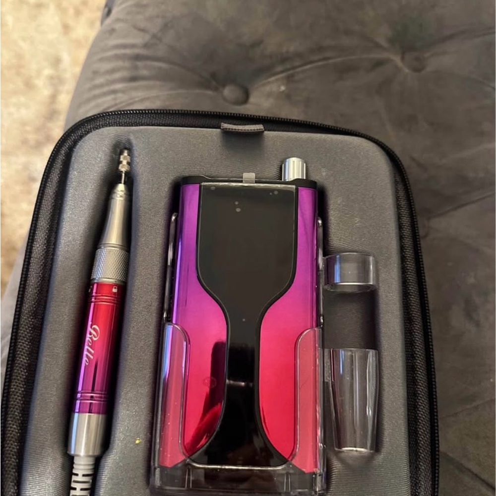 Portable Purple to Pink Gradient Electronic Nail Drill Kit